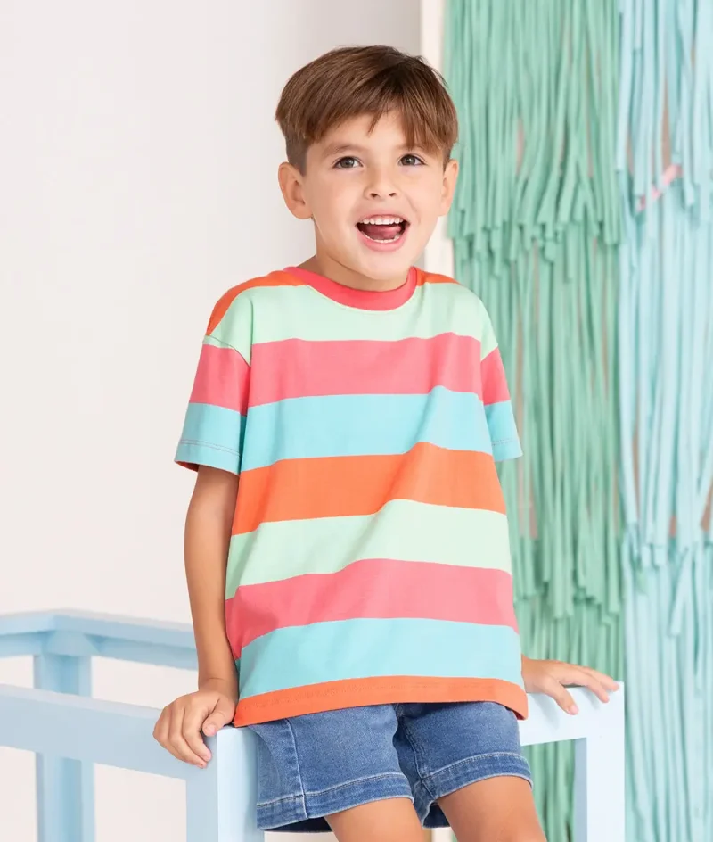 T-Shirt Kid Rayas - Image 2