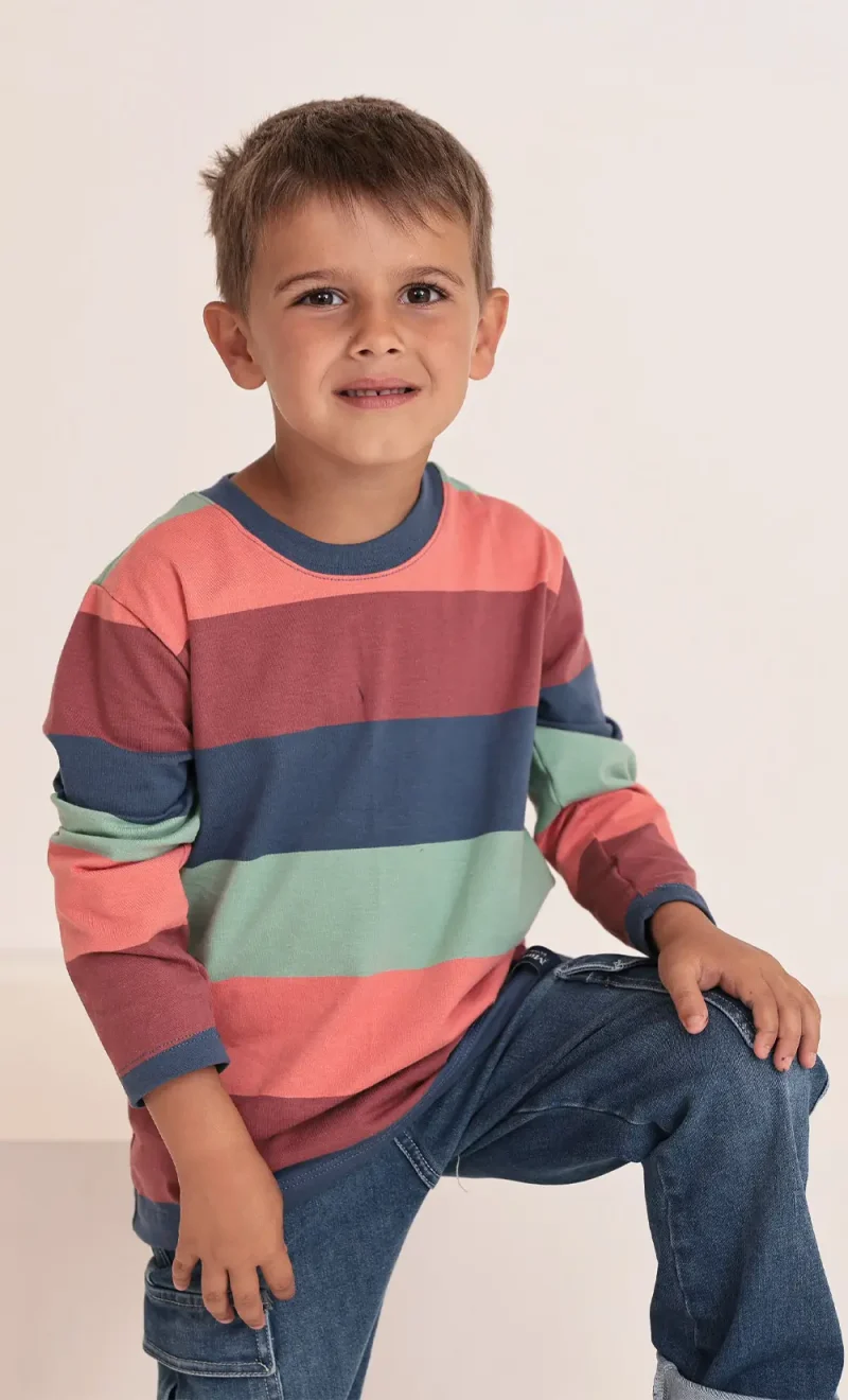 T-Shirt Kid Rayada - Image 2