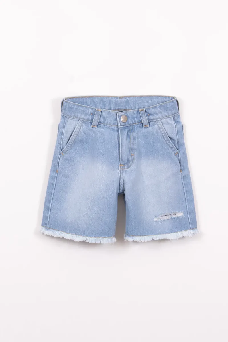 Short Denim Kid Destroyed